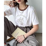 トレンドのディテールが魅力。シルケットフラワーカーブロゴリンガー半袖Tシャツ | Classical Elf  | 詳細画像19 