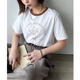 トレンドのディテールが魅力。シルケットフラワーカーブロゴリンガー半袖Tシャツ | Classical Elf  | 詳細画像22 