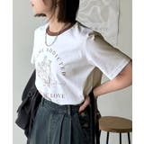 トレンドのディテールが魅力。シルケットフラワーカーブロゴリンガー半袖Tシャツ | Classical Elf  | 詳細画像24 