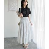 トレンドのディテールが魅力。シルケットフラワーカーブロゴリンガー半袖Tシャツ | Classical Elf  | 詳細画像27 