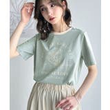 トレンドのディテールが魅力。シルケットフラワーカーブロゴリンガー半袖Tシャツ | Classical Elf  | 詳細画像35 