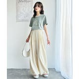 トレンドのディテールが魅力。シルケットフラワーカーブロゴリンガー半袖Tシャツ | Classical Elf  | 詳細画像36 