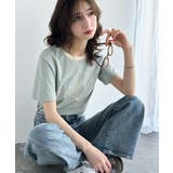 トレンドのディテールが魅力。シルケットフラワーカーブロゴリンガー半袖Tシャツ | Classical Elf  | 詳細画像38 