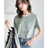 トレンドのディテールが魅力。シルケットフラワーカーブロゴリンガー半袖Tシャツ | Classical Elf  | 詳細画像39 