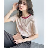 トレンドのディテールが魅力。シルケットフラワーカーブロゴリンガー半袖Tシャツ | Classical Elf  | 詳細画像42 