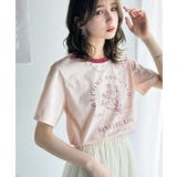 トレンドのディテールが魅力。シルケットフラワーカーブロゴリンガー半袖Tシャツ | Classical Elf  | 詳細画像46 