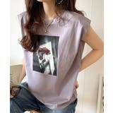 シンプルなのに着映える!お花フォトプリントシルケット加工フレンチスリーブTシャツ… | Classical Elf | 詳細画像19