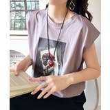 シンプルなのに着映える!お花フォトプリントシルケット加工フレンチスリーブTシャツ… | Classical Elf | 詳細画像23