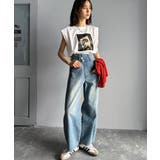 シンプルなのに着映える!お花フォトプリントシルケット加工フレンチスリーブTシャツ… | Classical Elf | 詳細画像3