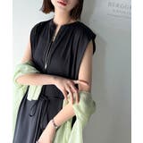 品よく映える!前後2wayシルケットファスナー使いワンピース(ロング丈) | Classical Elf | 詳細画像2