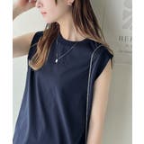 春夏コーデの主役!シルケット胸元刺繍サイド裾スリット入りノースリーブカットソー | Classical Elf | 詳細画像28