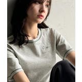 杢グレー | 1枚で今っぽデザイン♪PAEAN刺繍配色ステッチチビTシャツ（半袖） | Classical Elf 