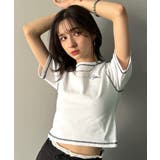 1枚で今っぽデザイン♪PAEAN刺繍配色ステッチチビTシャツ（半袖） | Classical Elf  | 詳細画像5 
