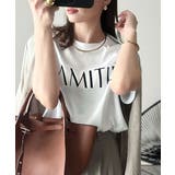 オフホワイト | ワンランク上の大人シンプルベーシック。シルケット加工フロッキープリントTシャツ | Classical Elf