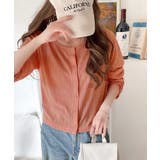 シアー素材と明るいカラーリングが軽やかな印象。2wayクルーネックシアーリブカー… | Classical Elf  | 詳細画像37 