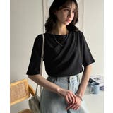 女性らしさ格上げ。ハーフスリーブアシメドレープカットソー | Classical Elf | 詳細画像14