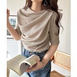 女性らしさ格上げ。ハーフスリーブアシメドレープカットソー | Classical Elf | 詳細画像23