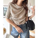 女性らしさ格上げ。ハーフスリーブアシメドレープカットソー | Classical Elf | 詳細画像24