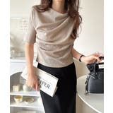 女性らしさ格上げ。ハーフスリーブアシメドレープカットソー | Classical Elf | 詳細画像26