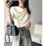 女性らしさ格上げ。ハーフスリーブアシメドレープカットソー | Classical Elf | 詳細画像5