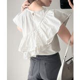 一枚で着映える♪異素材ドッキングアシメトリーラッフルデザインフレンチスリーブカッ… | Classical Elf | 詳細画像9