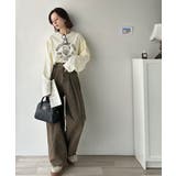 レディなヴィンテージスタイル。綿100％カレッジピグメント袖フリルTシャツ | Classical Elf  | 詳細画像16 