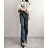 レディなヴィンテージスタイル。綿100％カレッジピグメント袖フリルTシャツ | Classical Elf  | 詳細画像18 