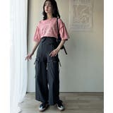 レディなヴィンテージスタイル。綿100％カレッジピグメント袖フリルTシャツ | Classical Elf  | 詳細画像41 