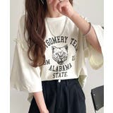 レディなヴィンテージスタイル。綿100％カレッジピグメント袖フリルTシャツ | Classical Elf  | 詳細画像47 