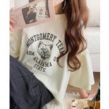 レディなヴィンテージスタイル。綿100％カレッジピグメント袖フリルTシャツ | Classical Elf  | 詳細画像3 