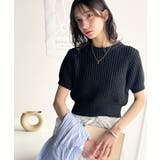 立体編みで叶う上品なリラックス感。半袖ワッフルコンパクトニット | Classical Elf | 詳細画像11