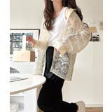 上品な透け感×大人カジュアル。レースオーバーサイズシャツブラウス（長袖） | Classical Elf  | 詳細画像9 