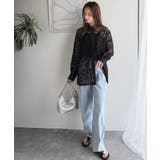 上品な透け感×大人カジュアル。レースオーバーサイズシャツブラウス（長袖） | Classical Elf  | 詳細画像20 