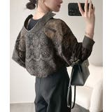 上品な透け感×大人カジュアル。レースオーバーサイズシャツブラウス（長袖） | Classical Elf  | 詳細画像33 