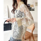 上品な透け感×大人カジュアル。レースオーバーサイズシャツブラウス（長袖） | Classical Elf  | 詳細画像1 