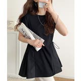 1枚でサマになるキレイめカジュアル。無地異素材ドッキングペプラムショートフレンチ… | Classical Elf | 詳細画像9