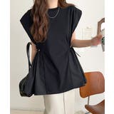 1枚でサマになるキレイめカジュアル。無地異素材ドッキングペプラムショートフレンチ… | Classical Elf | 詳細画像13