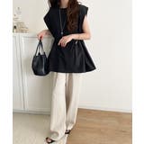 1枚でサマになるキレイめカジュアル。無地異素材ドッキングペプラムショートフレンチ… | Classical Elf | 詳細画像17