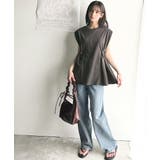 1枚でサマになるキレイめカジュアル。無地異素材ドッキングペプラムショートフレンチ… | Classical Elf | 詳細画像22