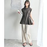 1枚でサマになるキレイめカジュアル。無地異素材ドッキングペプラムショートフレンチ… | Classical Elf | 詳細画像25