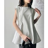 1枚でサマになるキレイめカジュアル。無地異素材ドッキングペプラムショートフレンチ… | Classical Elf | 詳細画像26