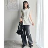 1枚でサマになるキレイめカジュアル。無地異素材ドッキングペプラムショートフレンチ… | Classical Elf | 詳細画像30