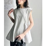 1枚でサマになるキレイめカジュアル。無地異素材ドッキングペプラムショートフレンチ… | Classical Elf | 詳細画像35