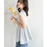 1枚でサマになるキレイめカジュアル。無地異素材ドッキングペプラムショートフレンチ… | Classical Elf | 詳細画像2