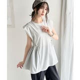 1枚でサマになるキレイめカジュアル。無地異素材ドッキングペプラムショートフレンチ… | Classical Elf | 詳細画像3