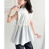 1枚でサマになるキレイめカジュアル。無地異素材ドッキングペプラムショートフレンチ… | Classical Elf | 詳細画像4