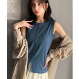 軽やかに魅せる、今どきカジュアルの主役。フロントホックワッフルノースリーブトップ… | Classical Elf | 詳細画像53