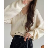 Classical Elf （クラシカルエルフ） | ふわっと軽やか◎メランジ調Vネックニットプルオーバー（長袖）