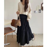 ふわっと軽やか◎メランジ調Vネックニットプルオーバー（長袖） | Classical Elf  | 詳細画像4 