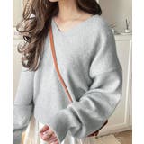 ふわっと軽やか◎メランジ調Vネックニットプルオーバー（長袖） | Classical Elf  | 詳細画像9 